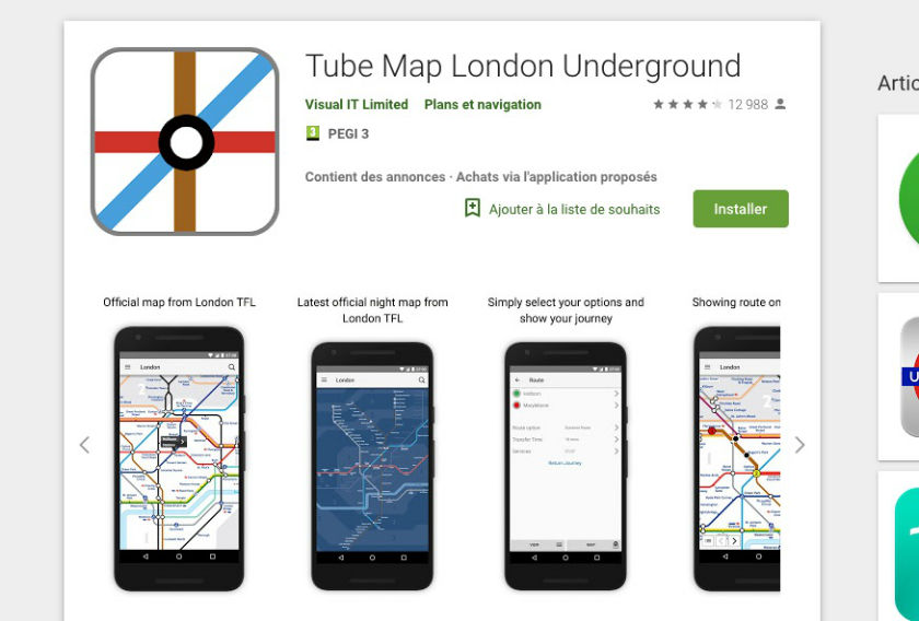 plan metro londres android