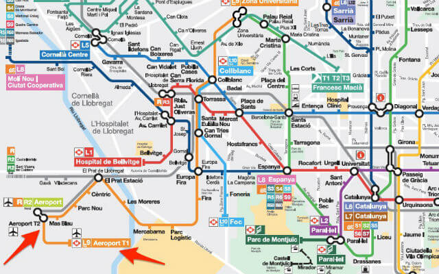 metro barcelone carte Plan Métro Barcelone (en PDF & Interactif) : Carte version 2020