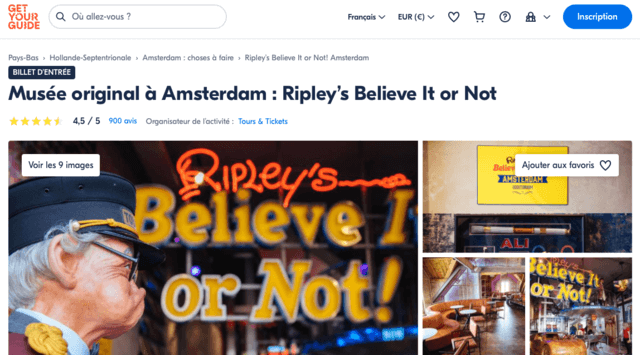 Billet Ripley's Believe it or not Amsterdam