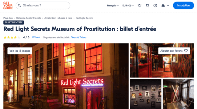 Billet Musée de la prostitution Amsterdam