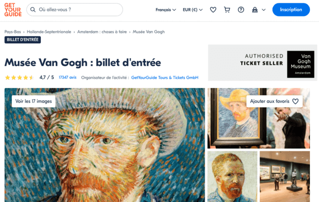 Billet Musée Van Gogh Amsterdam