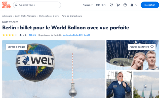 Billet World Balloon Berlin